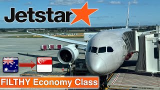 FILTHY Economy Class On JETSTAR’S OLDEST B787 Melbourne to Singapore [upl. by Aihsenak34]