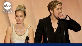 Oscars 2024 Ryan Gosling and Emily Blunt exchange playful barbs at the Academy Awards [upl. by Nywloc]