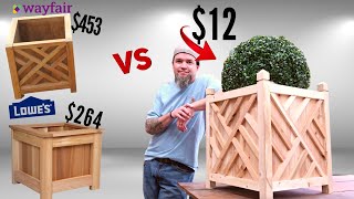 DIY XL Picket Planter  Low Cost High Profit  Make Money Woodworking  Mothers Day Ideas [upl. by Gaskins]