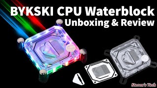 BYKSKI RGB CPU Water Block unboxing and first look Amazon [upl. by Denys29]