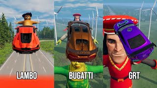 Cars VS Shrek Characters 7 😱 BeamNGDrive  The Real Granny [upl. by Juetta]