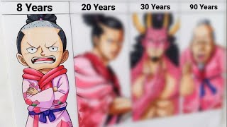 Drawing Momonosuke in 8 20 30 and 90 Years Old  One Piece [upl. by Imuy]