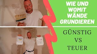 Wände richtig grundieren  Ist günstig gut [upl. by Akemehs]