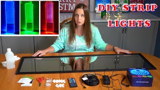 DIY Full Body Vanity Mirror  RGB Strip Lights [upl. by Hyatt]