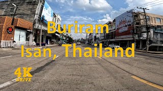 Buriram 4k Drive in Isan Thailand  Part 2 [upl. by Aidekal505]