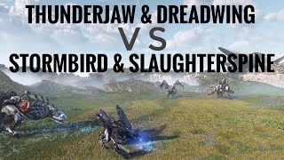 Thunderjaw amp Dreadwing vs Stormbird amp Slaughterspine Horizon Forbidden West [upl. by Mcgraw]