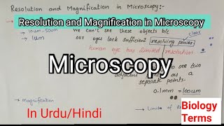 Resolution and Magnification in Microscopy  Microscopy  Fbise 11 biology [upl. by Tooley873]