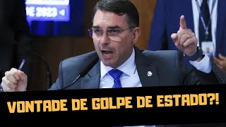 FLÁVIO BOLSONARO quotQUEM NUNCA TEVE VONTADE DE DAR UM GOLPE DE ESTADOquot [upl. by Alius]