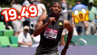 Erriyon Knighton 1949 200m World U20 Record [upl. by Ogdon320]