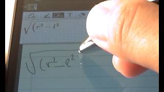 Samsung Galaxy Note  SNote Formula Match equation and shape recognition demo [upl. by Nnaacissej]