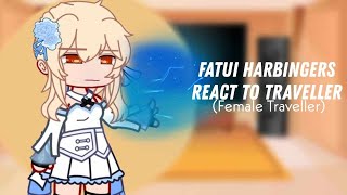 Fatui Harbingers react to Traveler female mc  Genshin Impact  Gacha club [upl. by Cormack]