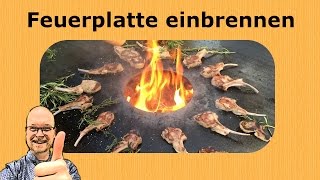 BBQ Feuerplatte einbrennen [upl. by Nodarse]