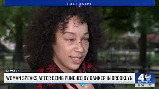 Video of investment banker punching woman in Brooklyn goes viral  NBC New York [upl. by Ahsieuqal]