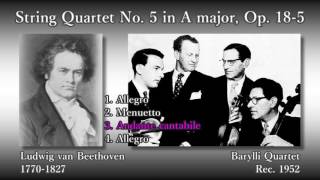 Beethoven String Quartet No 5 BarylliQ 1952 ベートーヴェン 弦楽四重奏曲第5番 バリリ四重奏団 [upl. by Dauf]