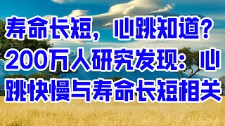 寿命长短，心跳知道？200万人研究发现：心跳快慢与寿命长短相关 情感故事 2023 [upl. by Eisaj108]