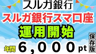 ※一部訂正あり スルガ銀行スマ口座 ポイ活・運用開始 年間６０００ｐｔ [upl. by Cirda]