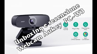 Webcam Aukey PCW3 Unboxing e Recensione dettagli in descrizione [upl. by Maure]