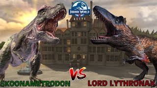 Skoonametrodon vs Lord Lythronax  Jurassic World Alive [upl. by Kent698]