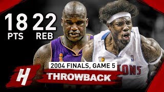 The Game Ben Wallace DESTOYED Shaquille ONeal Full Game 5 Highlights vs Lakers 2004 Finals  CRAZY [upl. by Analart]