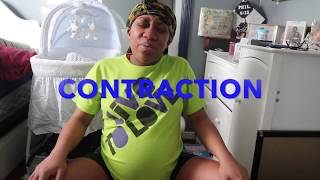 EARLY LABOR  BEST RAW CONTRACTION VIDEO [upl. by Ecirpak]