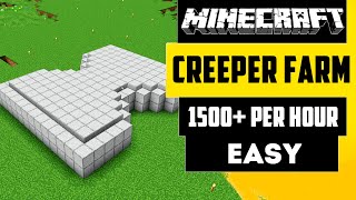 Minecraft Easy Creeper Farm  1500 Gunpowder Per Hour  121 [upl. by Sualkcin802]