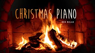 Instrumental Christmas Music with Fireplace amp Piano Music 247  Merry Christmas [upl. by Icak]