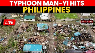 LIVE  Typhoon ManYi Makes Landfall In Philippines Half A Million Evacuated  WATCH [upl. by Aticilef]