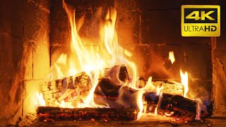 🔥 FIREPLACE 10 HOURS Ultra HD 4K  Relaxing Fire Burning Video amp Crackling Fireplace Sounds [upl. by Acissey757]