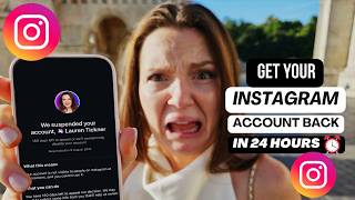 Get Your Disabled Instagram Account Back Fast  How to Fix quotYour Account has been Suspendedquot in 24h [upl. by Mcmath]