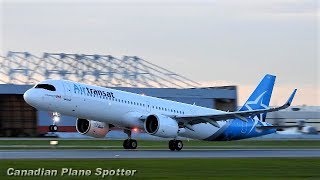 First in North America Air Transat A321neo LR Takeoff at MontrealTrudeau Airport YUL [upl. by Aynotak]