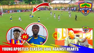 🔴🔵YOUNG APOSTLES CLASSIC GOAL AGAINST HEARTS  🌈🔥KELVIN OSEIPK AND BENJAMIN ASARE WHO WAS AT FAULT [upl. by Marl]