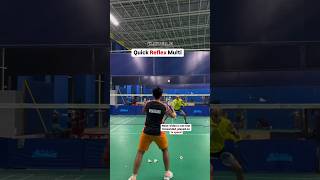 How to do quick forehend reflex multi perfectly 💯 badminton viralvideo shorts shortvideo bwf [upl. by Florette]