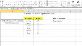 BUSCARV con valores repetidos en Excel [upl. by Avera]