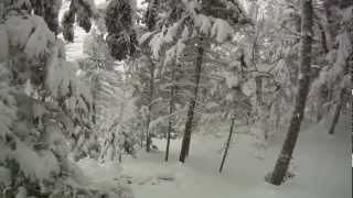 Bypass to the Glades on a Great Power Day at Stowe Mountain Resort [upl. by Sairacaz]