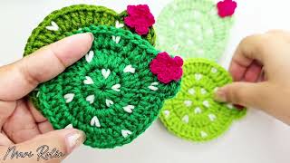 ✨ ¡Convierte tus Sobras de Hilo en Hermosos Posavasos y Canastas a Crochet 🌵 [upl. by Ynnad]