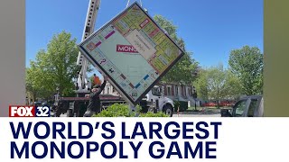 Worlds largest Monopoly game unveiled in Illinois [upl. by Drain139]