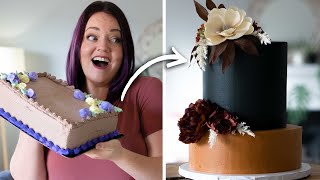 Turning a 20 Grocery Store Cake into a 500 Fall Wedding Cake [upl. by Aettam]