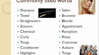 Hairdressing Vocabulary [upl. by Sevy424]