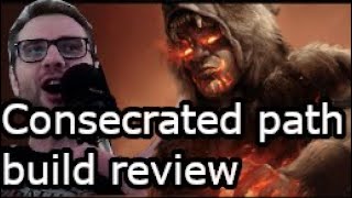 PoE 325 Consecrated Path Chieftain build review Overexertion screen wide AoE tanky [upl. by Ahsena25]