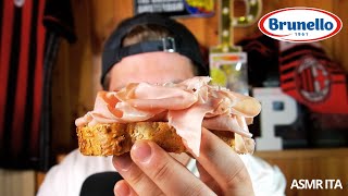 ASMR MUKBANG Tagliere di Affettati by quotBrunello Salumiquot  ASMR ITA [upl. by Einahets]