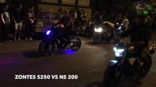 ZONTES S250 VS HONDA CBR 250 VS PULSAR NS200 [upl. by Anoerb]