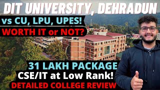 DIT UNIVERSITY Detailed Review  Worth it   Admission  Placement  Cutoff  Campus  Hostel2022 [upl. by Aelsel]