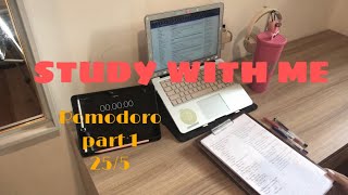 Pomodoro 255 Study With Me Real Time☀️ with Warm Piano InstrumentalRain Soundً [upl. by Ahsonek306]