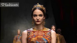 Dolce amp Gabbana FallWinter 201314  Milan Fashion Week MFW  FashionTV [upl. by Ventre]