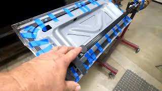 1969 BOSS 429 Mustang Restoration 8 Fabricating amp welding trunk lid patches [upl. by Charles]