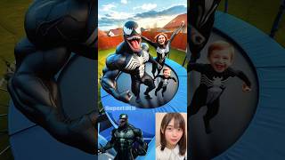 💥 Superheroes Avengers Playing Trampoline 🥰 Marvel ✅ shorts avengers marvel superlulu [upl. by Ellehciram]