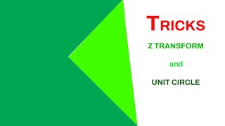 Z Transform And Unit Circle [upl. by Ninahs]