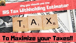 IRS W4 TAX WITHHOLDING ESTIMATOR TOOL [upl. by Leorsiy]