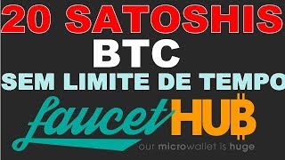 FAUCET BITCOIN SEM LIMITE DE TEMPO PAGANDO  20 SATOSHIS POR CLAIM [upl. by Mor592]