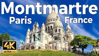 Montmartre Paris France Walking Tour 4k Ultra HD 60 fps  With Captions [upl. by Kravits]